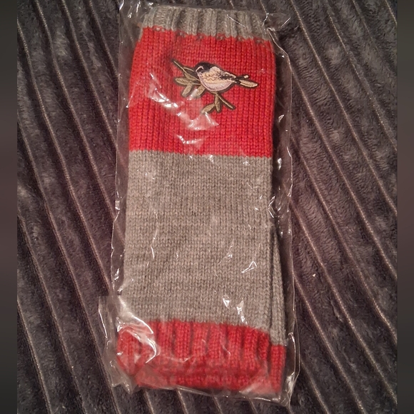 🐎NEW! Bird Embroidered Fingerless Gloves OS - Picture 3 of 3